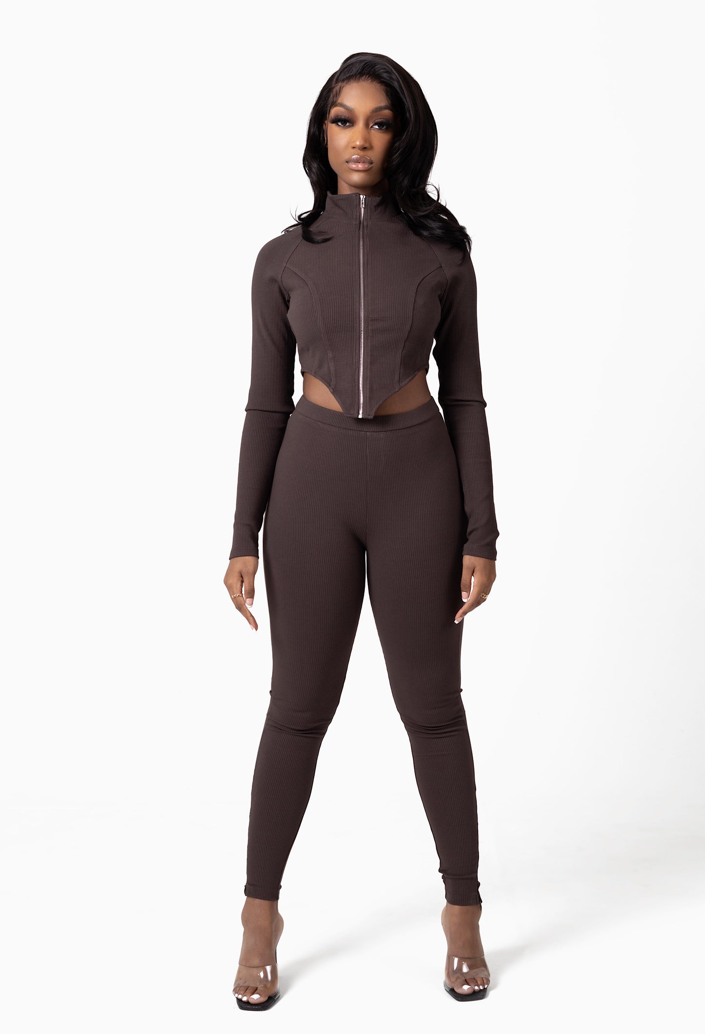 AMORY-BROWN TWO PIECE TOP